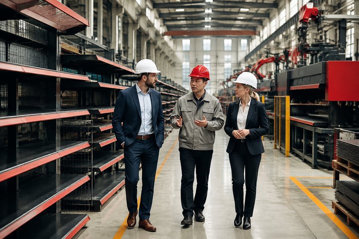 Supermarket shelving supplier factory and warehouse tour