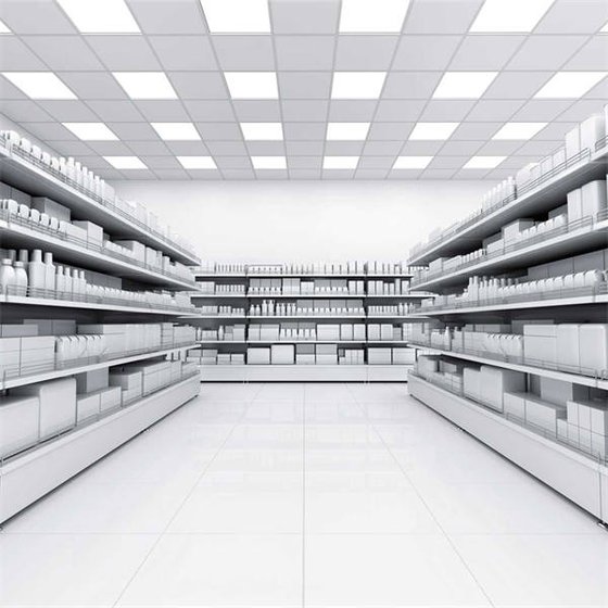 supermarket shelves
