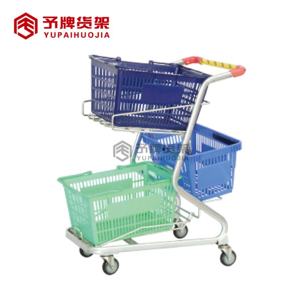 Shopping cart with shopping basket view 4