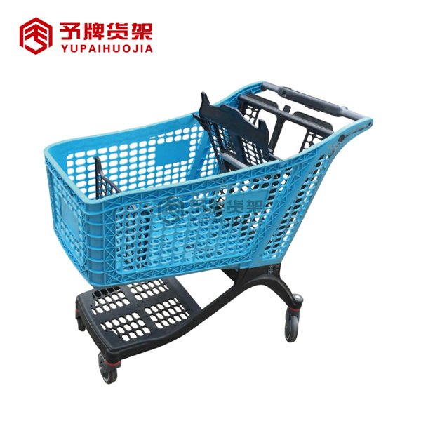 Supermarket Shopping Trolley Plastic Shopping Cart view 2