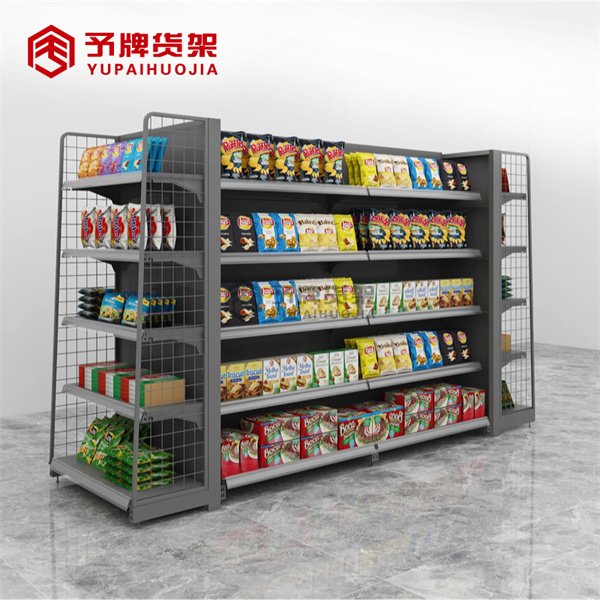 Supermarket Metal Shelves With End Unit view 2
