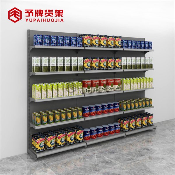 Supermarket Metal Shelves With End Unit view 3