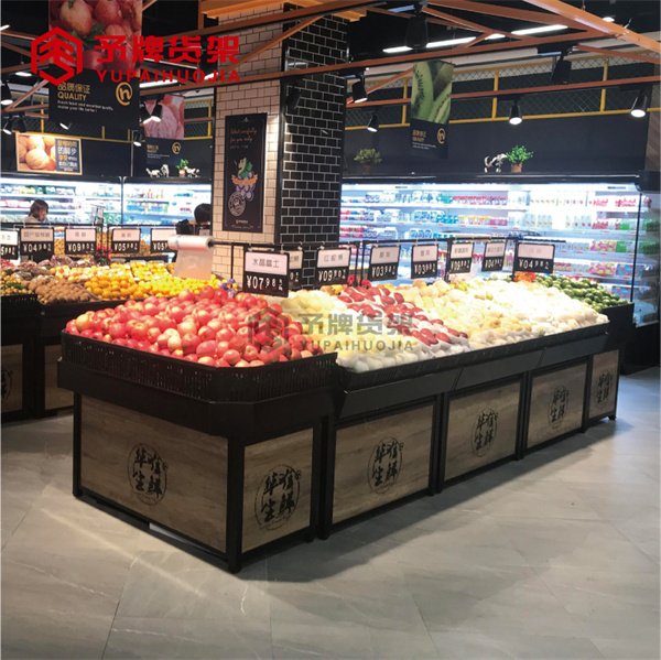 Supermarket equipment shelf fruit stand vegetable display Gondola rack for fruit shop shelf view 3