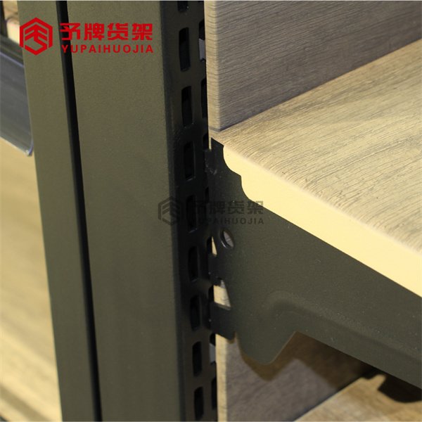 Metal rack with wood texture view 3