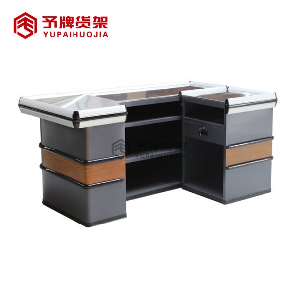 Table Desk Checkout Counter with Useful Storage Space view 2