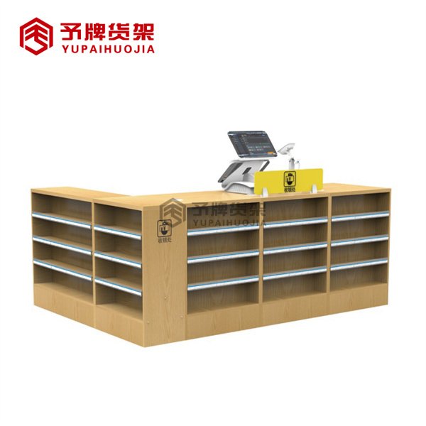 Wooden Style Supermarket Checkout Counter manufacturer & supplier view 3
