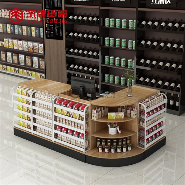 Wooden Style Supermarket Checkout Counter manufacturer & supplier view 4