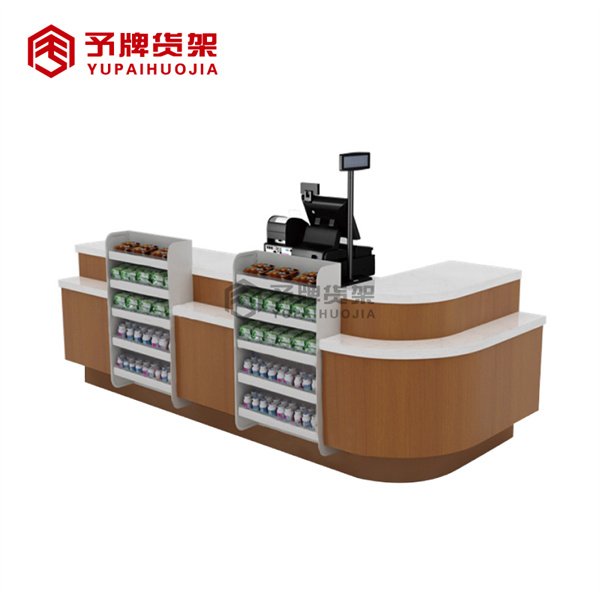 Wooden Style Supermarket Checkout Counter manufacturer & supplier view 6